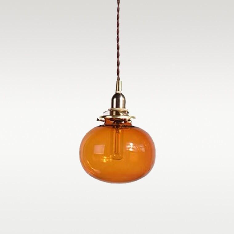 Lunora | Handcrafted Glass Globe Pendant Light in Vintage Style with LED Bulb Included OpalDwell