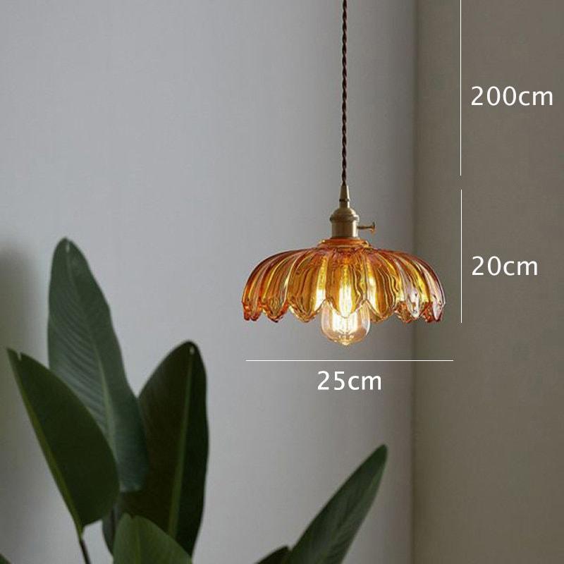 Aurelia Glass Bloom Pendant Light with Bulb Included - OpalDwell