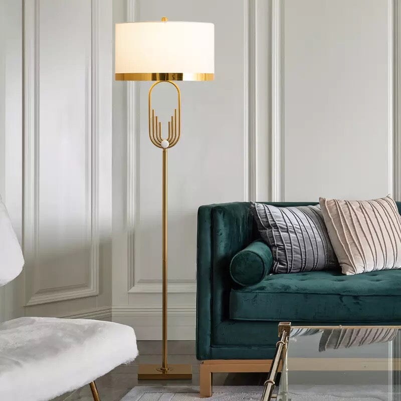 Aurelia | Art Deco Floor Lamp in Gold OpalDwell