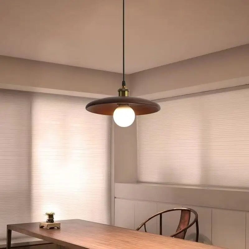 FjordLumen Nordic Oak Wood Pendant Light With Warm Glow For Dining Room - OpalDwell