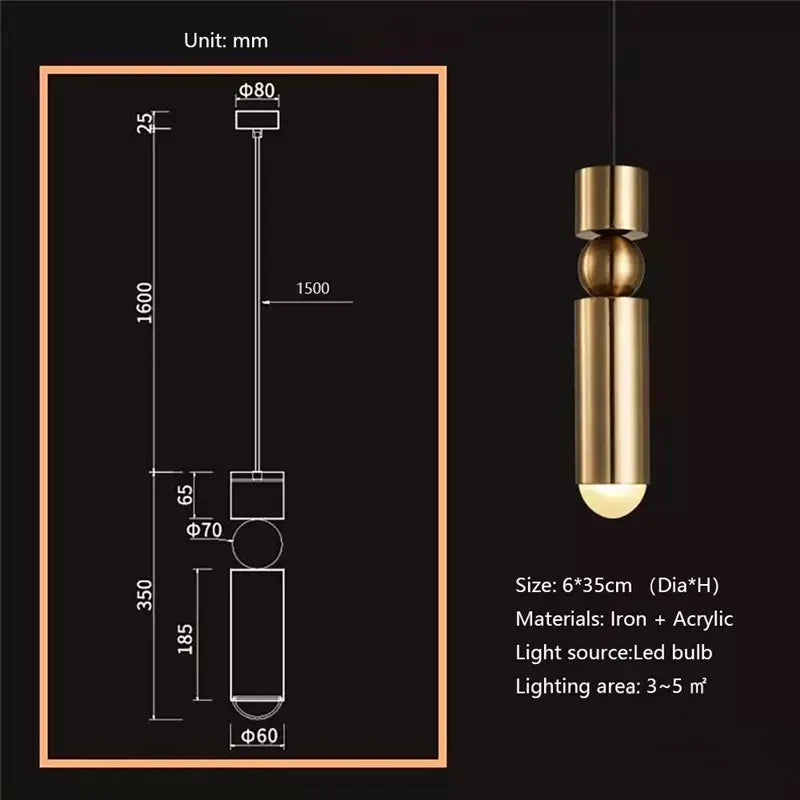 Gilded Bullet Lights - OpalDwell
