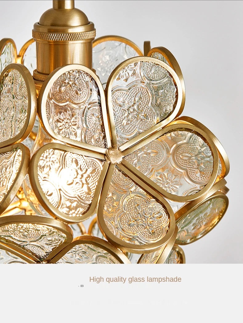 Floral Glass Pendant - OpalDwell