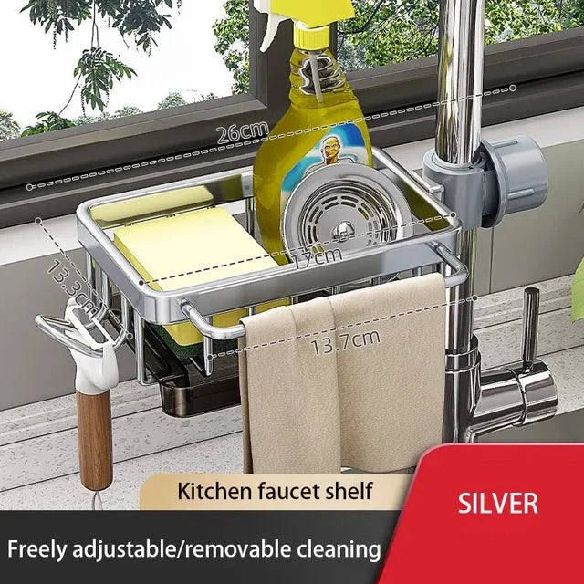 Sink Organizer in Aluminum - OpalDwell