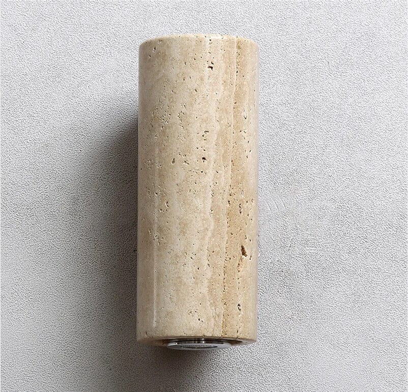 Ebony Travertine Wall Sconce - OpalDwell