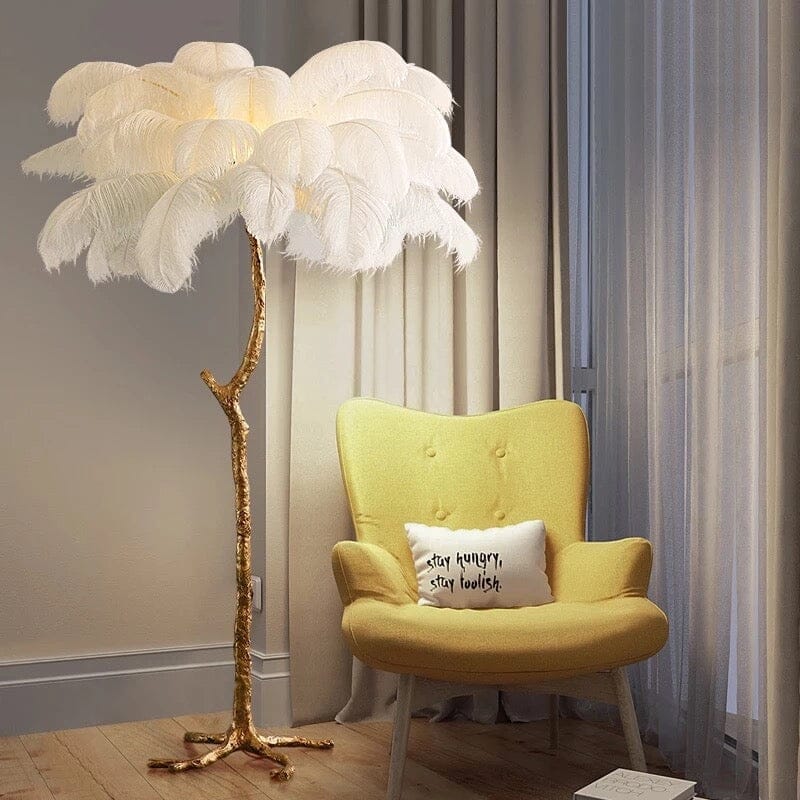 Lunara Feather Effect Floor Lamp OpalDwell