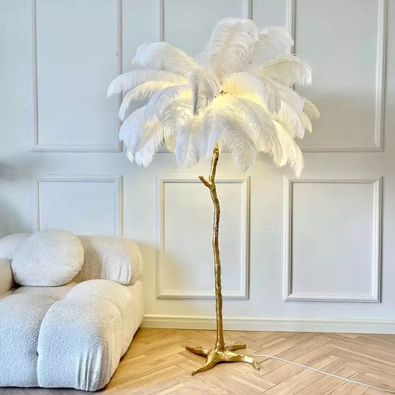 Lunara Feather Effect Floor Lamp OpalDwell