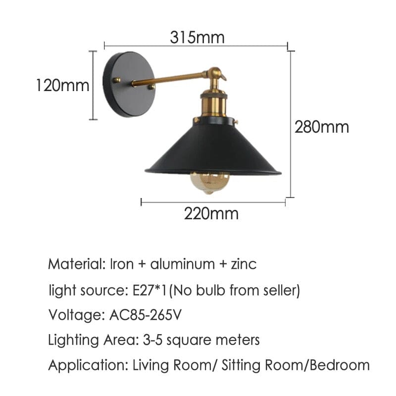 Kestrel Industrial Wall Lamp - OpalDwell