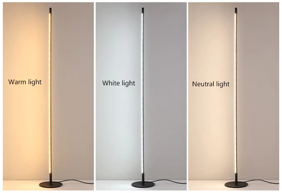 AstraLume Floor Lamp Minimal LED Tube Light for Modern Homes OpalDwell