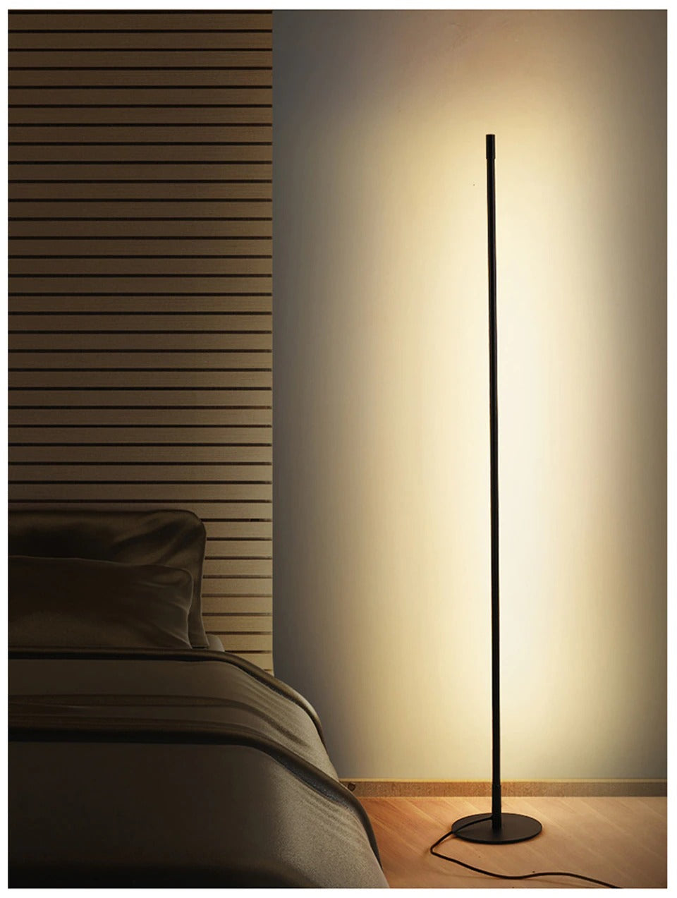 AstraLume Floor Lamp Minimal LED Tube Light for Modern Homes OpalDwell