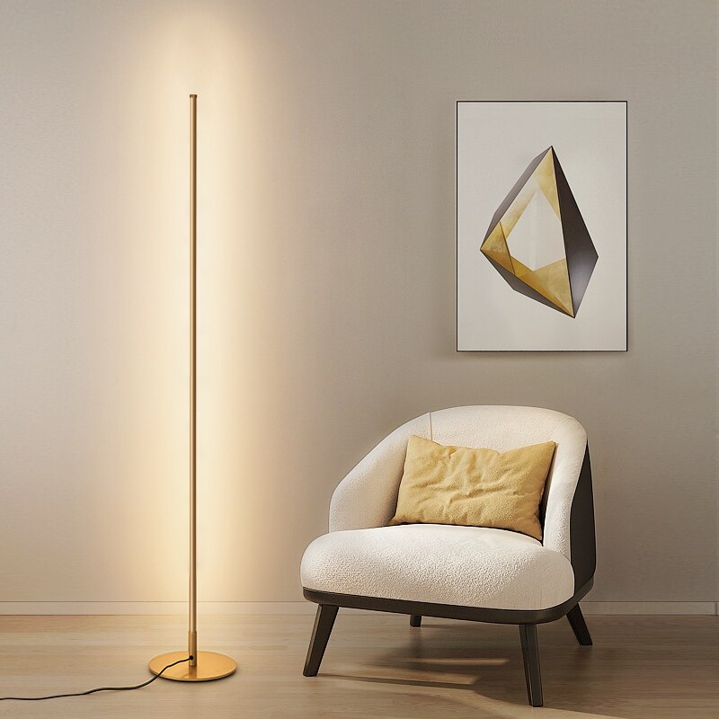 AstraLume Floor Lamp Minimal LED Tube Light for Modern Homes OpalDwell