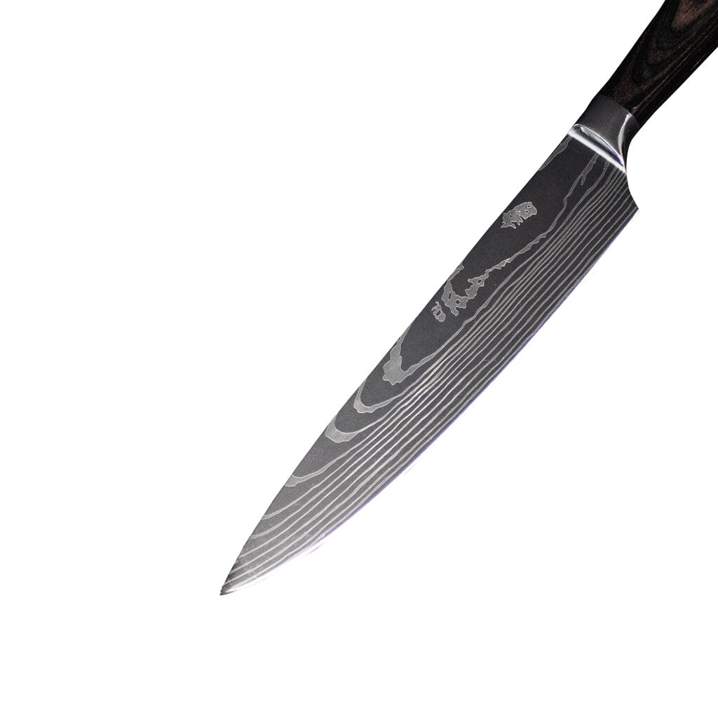 Nira 7-Piece High-Carbon Steel Knife Set, Rosewood Handles - OpalDwell