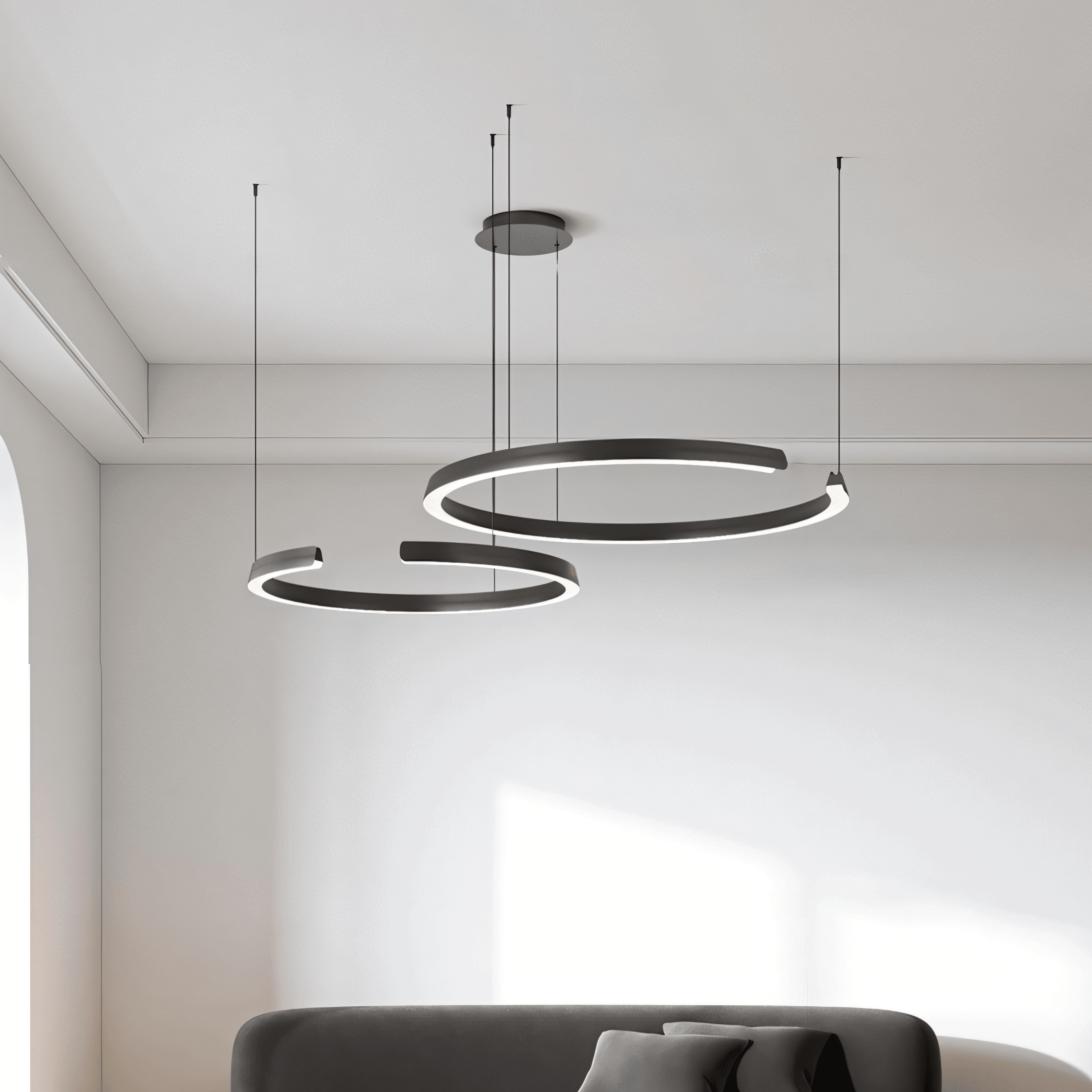 Marvella | Geometric Ring Chandelier OpalDwell