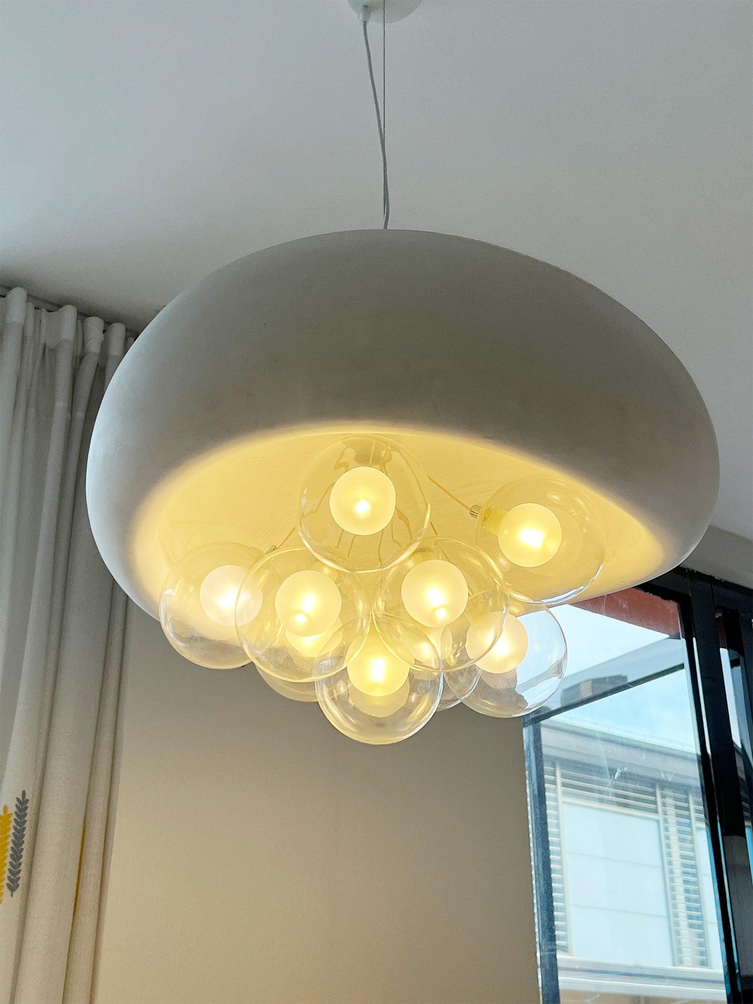 LuminaBubbles Hanging Lamp with Bubble Sphere Design - OpalDwell