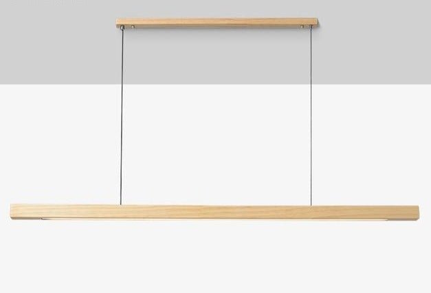 SolaraWood Adjustable Height LED Pendant Light for Dining Rooms OpalDwell