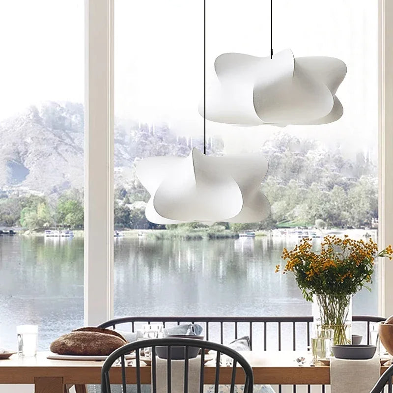 Kizuna Silk and Iron Pendant Light Japanese Style Lamp OpalDwell