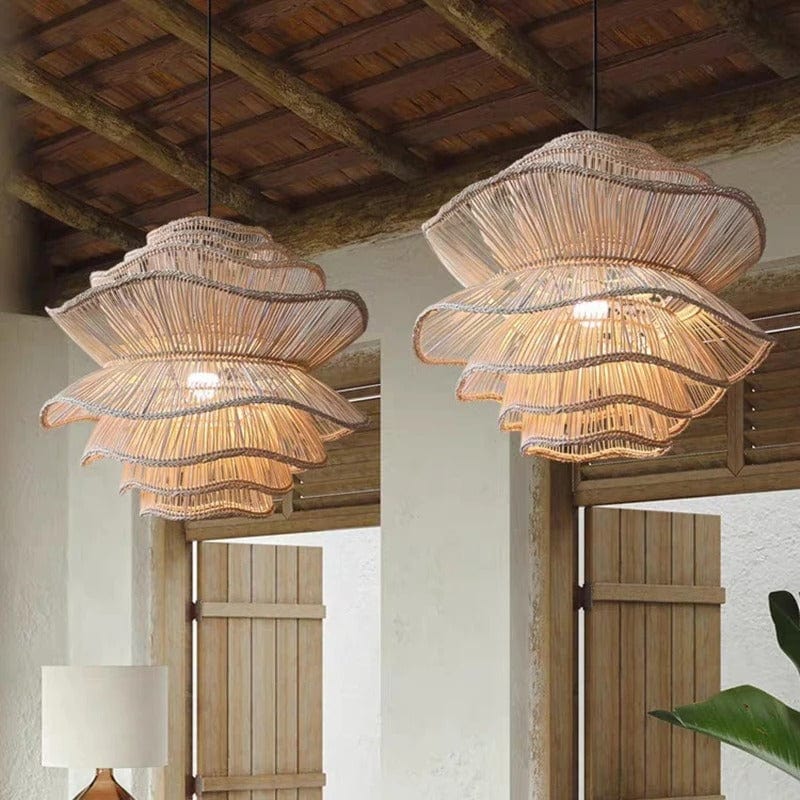 Liora Rattan Chandelier | OpalDwell - OpalDwell