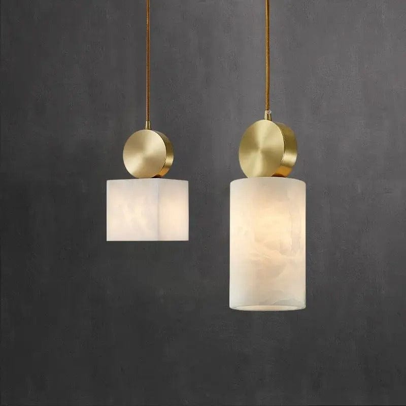 Lunette | Marble and Gold Pendant | OpalDwell - OpalDwell