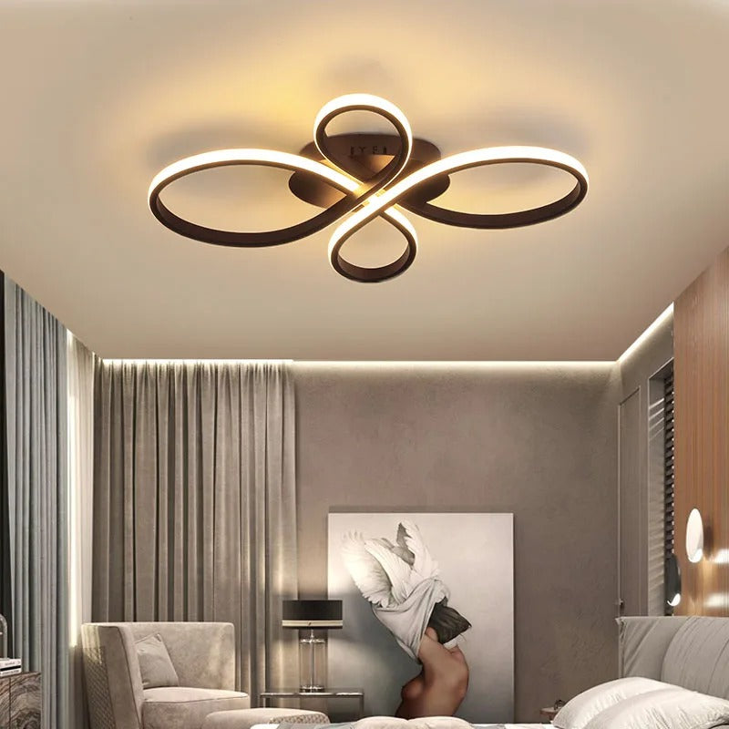LumaNova Multi-Ring LED Ceiling Light With Dimmer For Living Rooms - OpalDwell