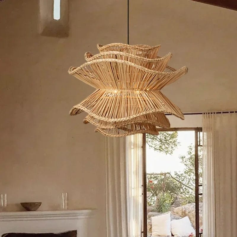 Liora Rattan Chandelier | OpalDwell - OpalDwell