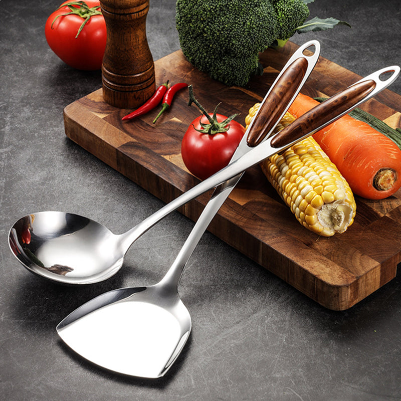 Viretta 10-Piece Stainless Steel Kitchen Utensil Set With Ergonomic Handles - OpalDwell