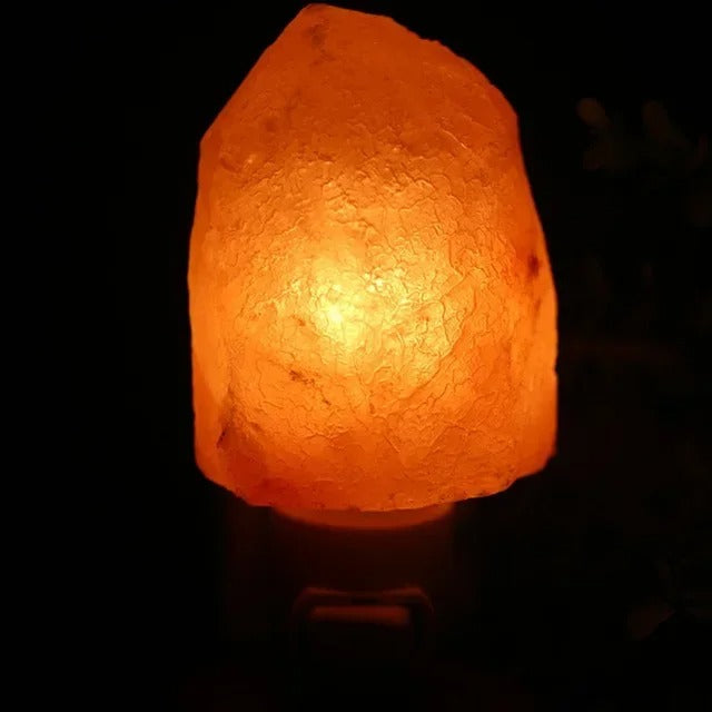 LumaHaven Himalayan Salt Lamp with Negative Ions and Crystal Glow for Bedroom - OpalDwell