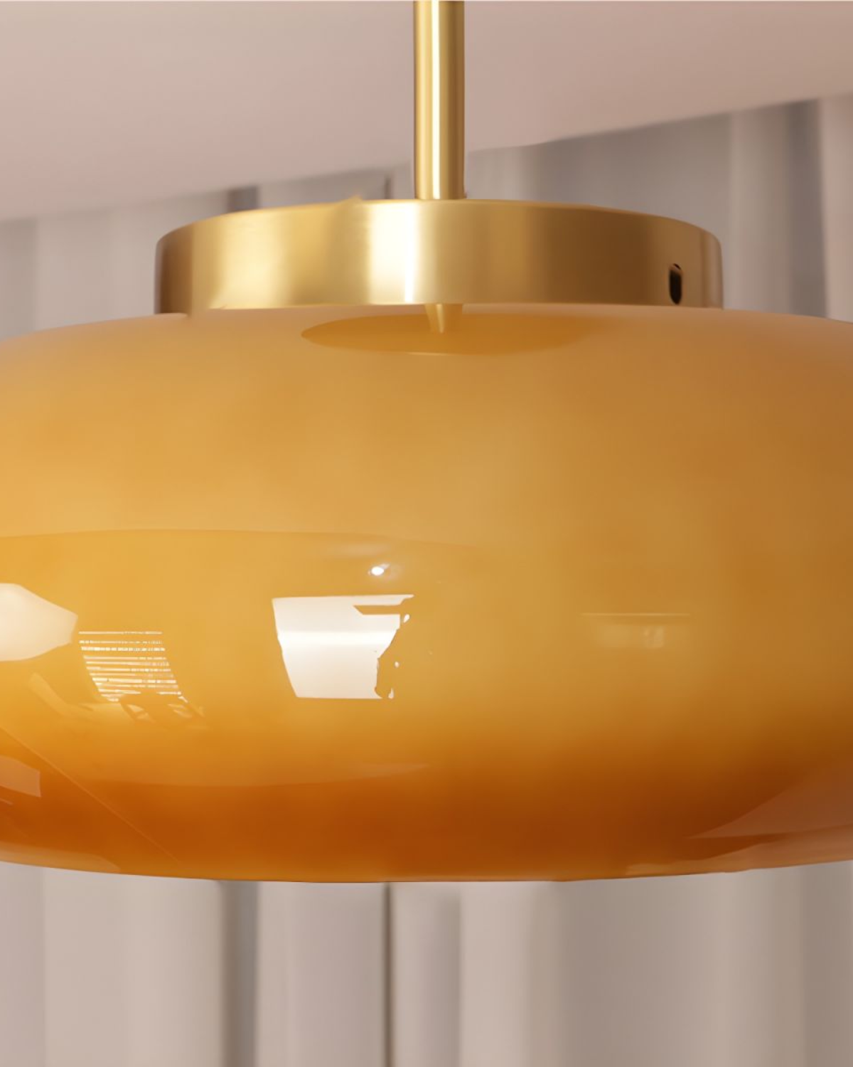 LumaBrass Frosted Glass Ceiling Light With Brass Mount - OpalDwell
