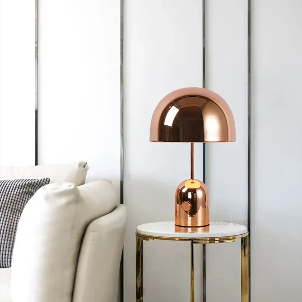 AstraLume Copper Finish Table Lamp for Warm Ambience - OpalDwell