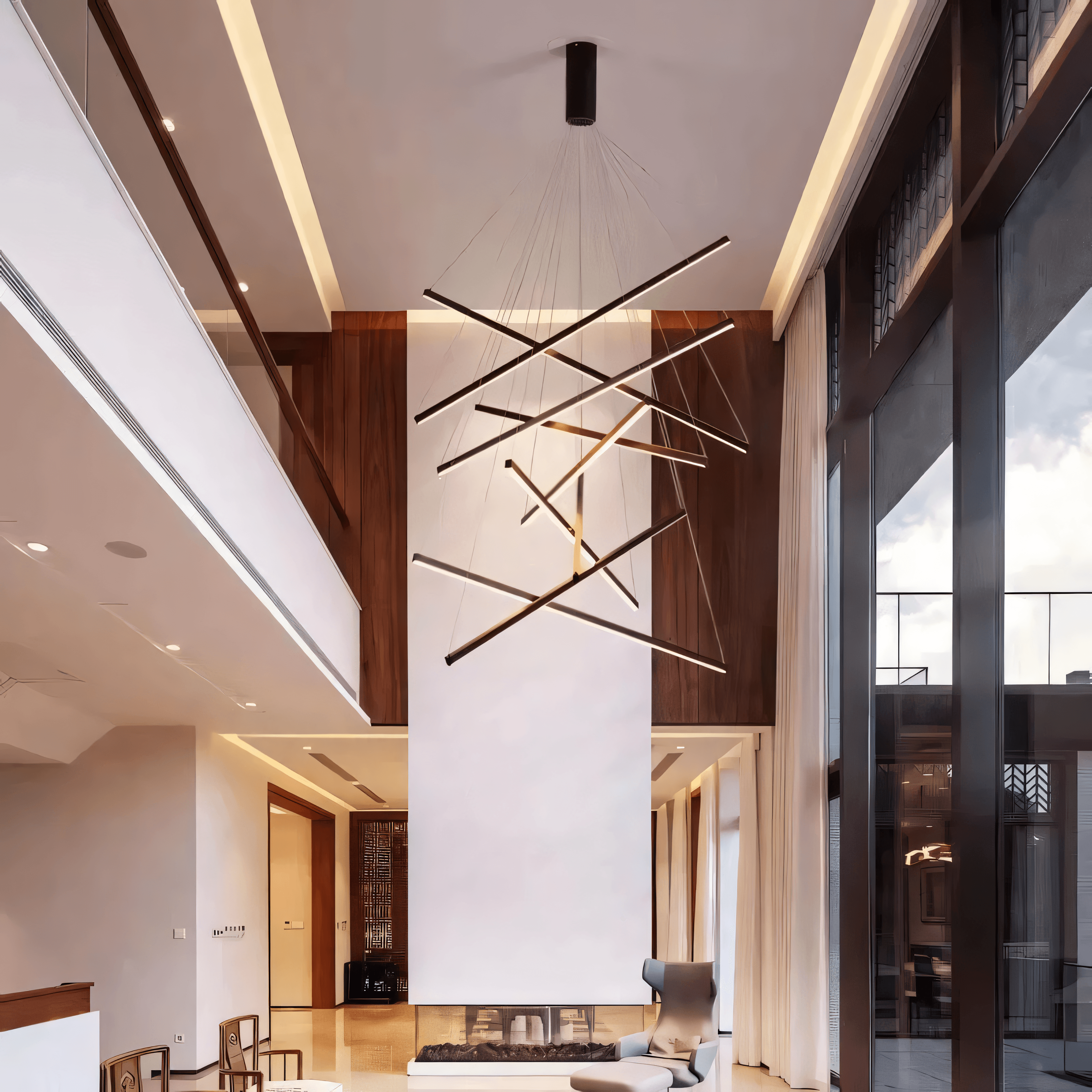 Vespera | Nested Bar Chandelier OpalDwell