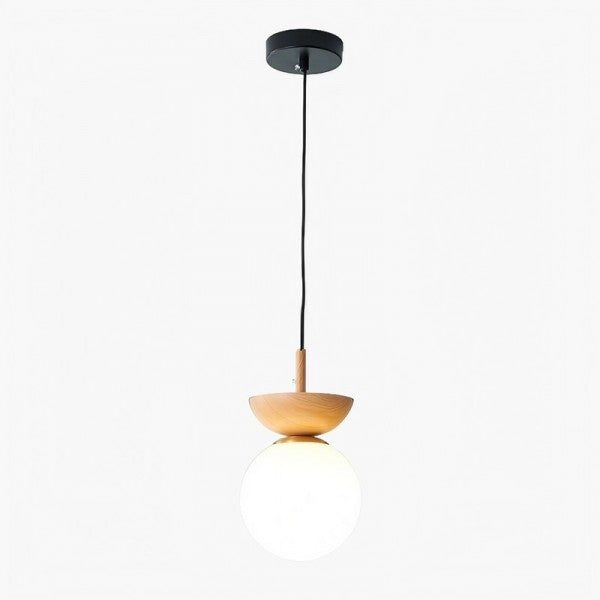 AsteriNord Half-Wood Nordic Pendant Light For Modern Spaces - OpalDwell
