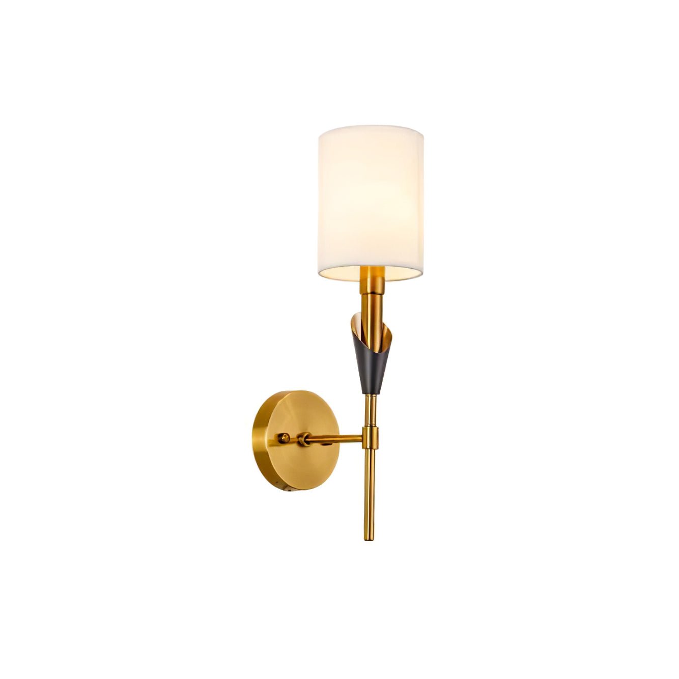 NovaCrest Brushed Nickel Curved Wall Lamp Modern Glow - OpalDwell