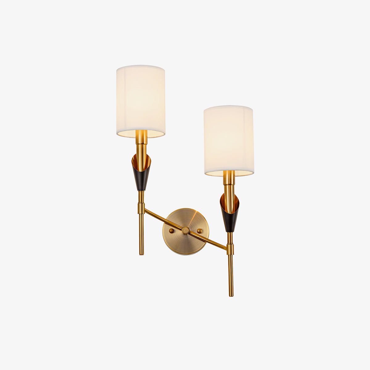 NovaCrest Brushed Nickel Curved Wall Lamp Modern Glow - OpalDwell