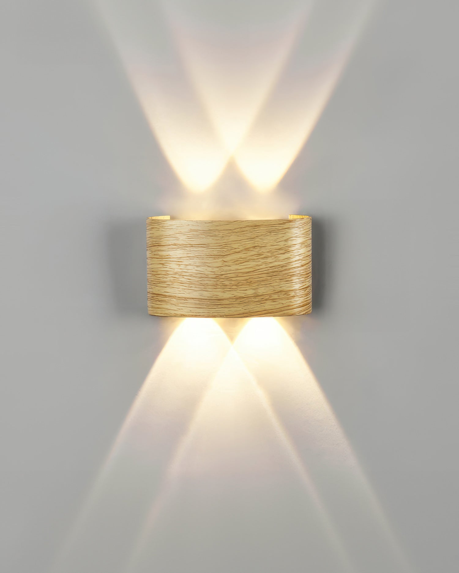 LumaVerde Woodgrain LED Outdoor Sconce Weather-Resistant - OpalDwell