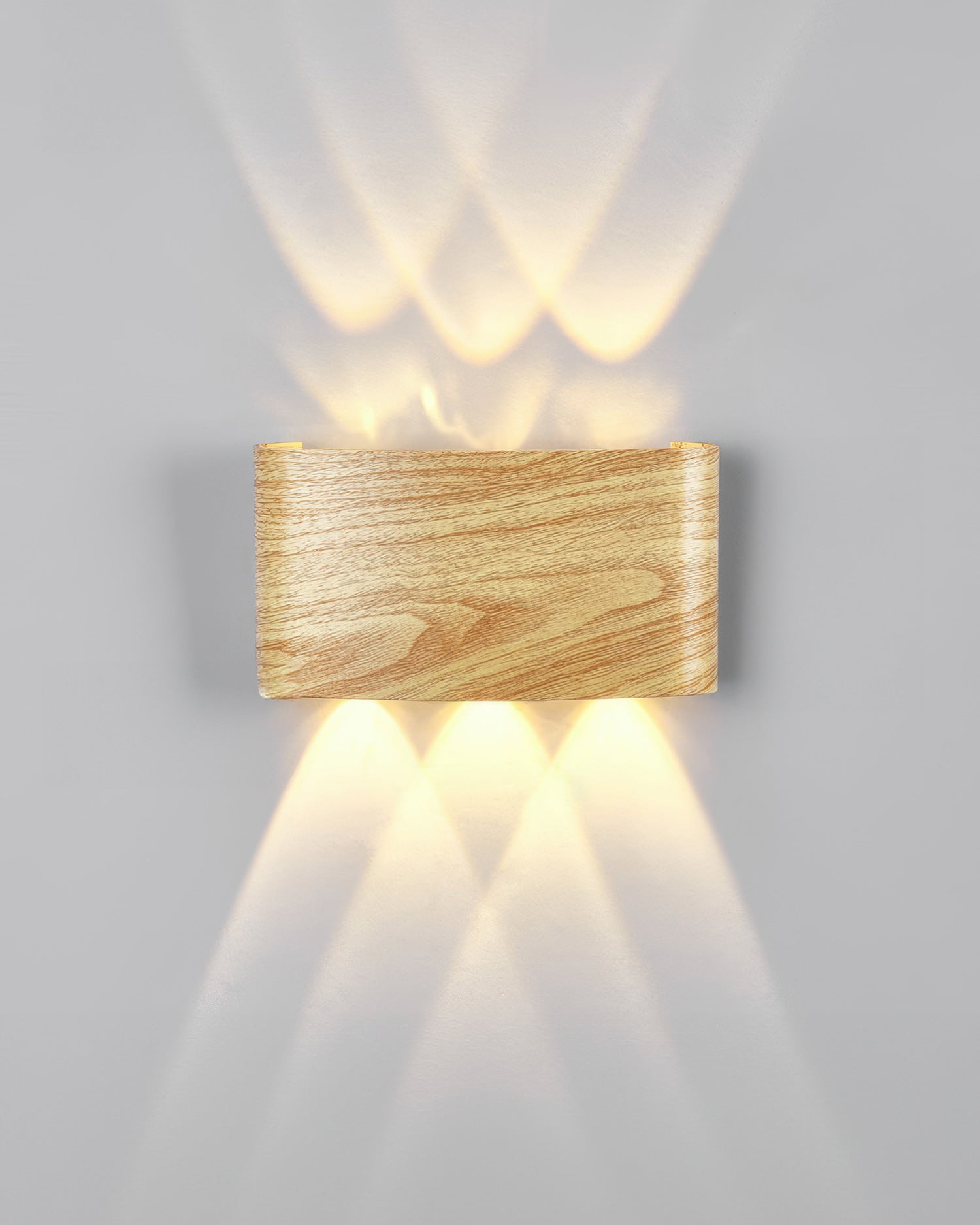 LumaVerde Woodgrain LED Outdoor Sconce Weather-Resistant - OpalDwell