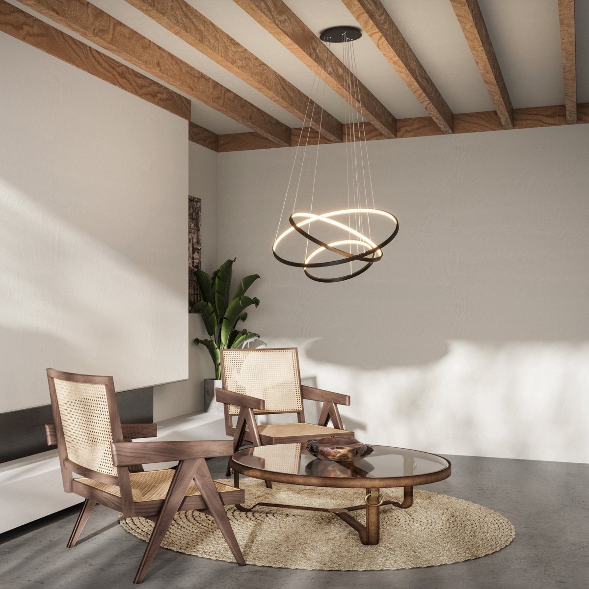 NovaHalo LED Pendant Light With Remote Control Dimmer - OpalDwell