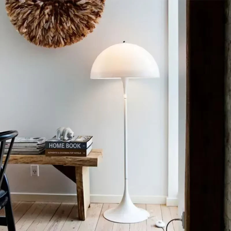 Aurelo Mushroom LED Floor Lamp in Nordic Style for Bedroom Ambient Light OpalDwell