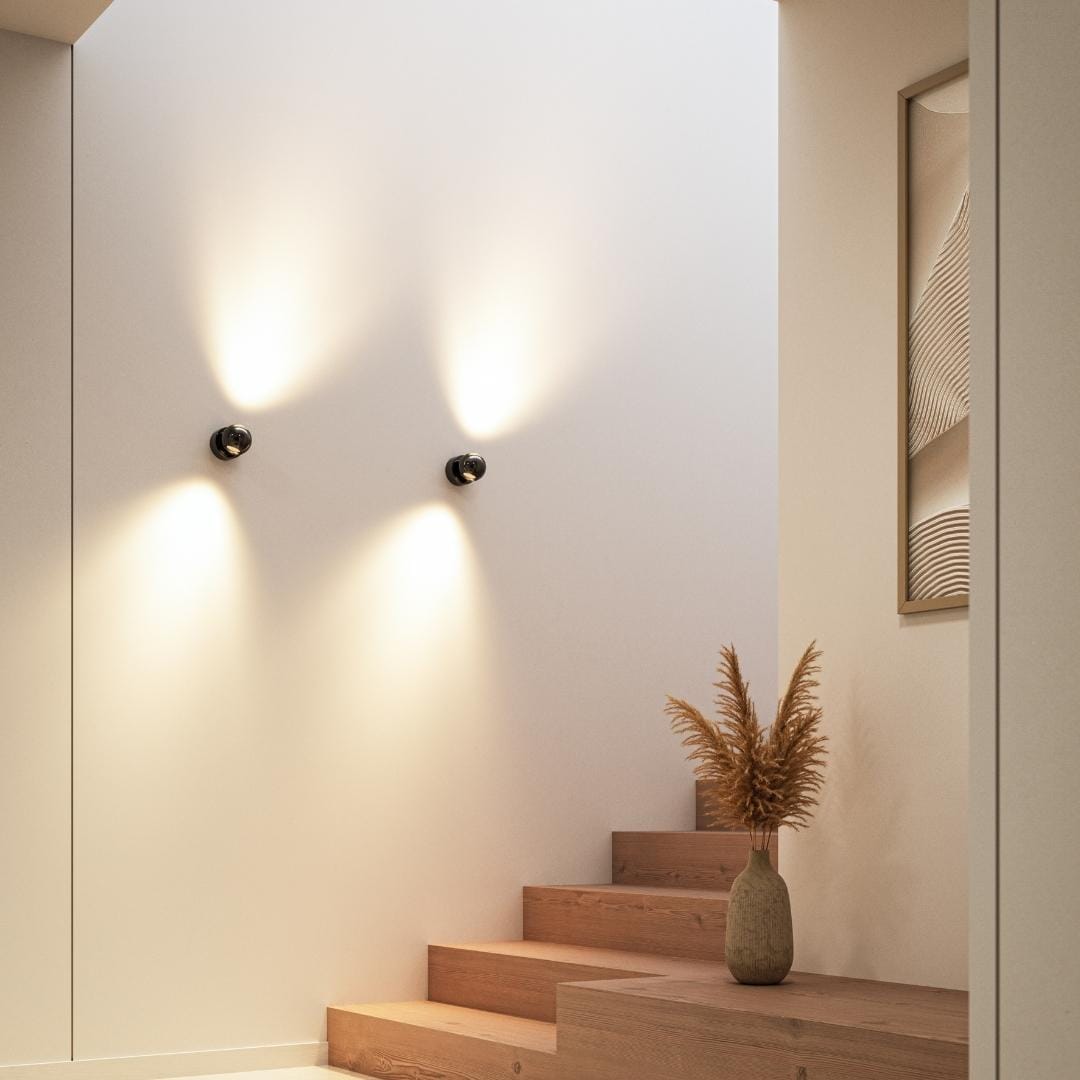 LumaArc Rotating LED Wall Lamp With Remote Control - OpalDwell