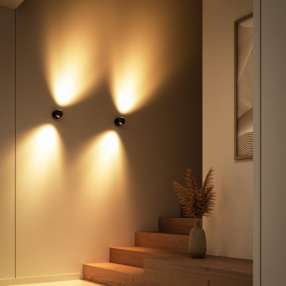 LumaArc Rotating LED Wall Lamp With Remote Control - OpalDwell