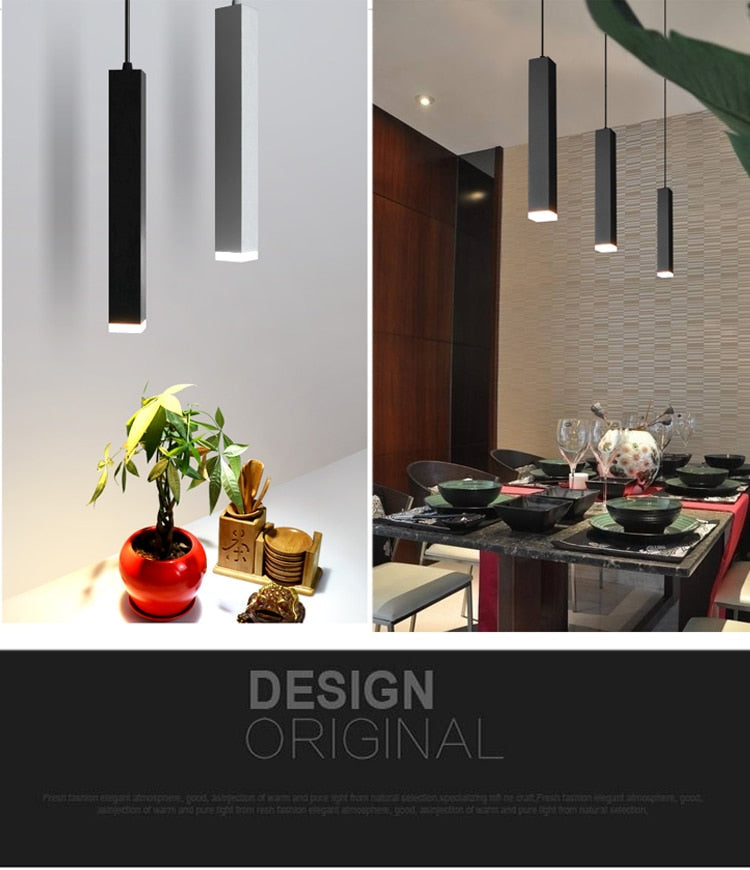 Elorra Cylinder Pipe LED Pendant Light Dimmable Aluminum - OpalDwell