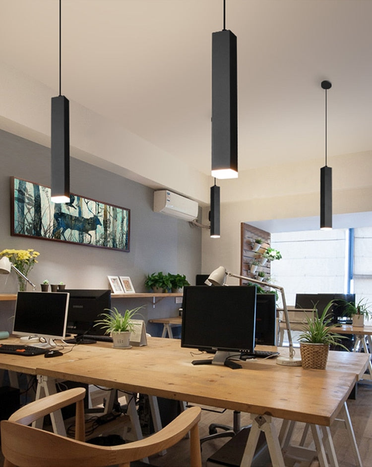 Elorra Cylinder Pipe LED Pendant Light Dimmable Aluminum - OpalDwell