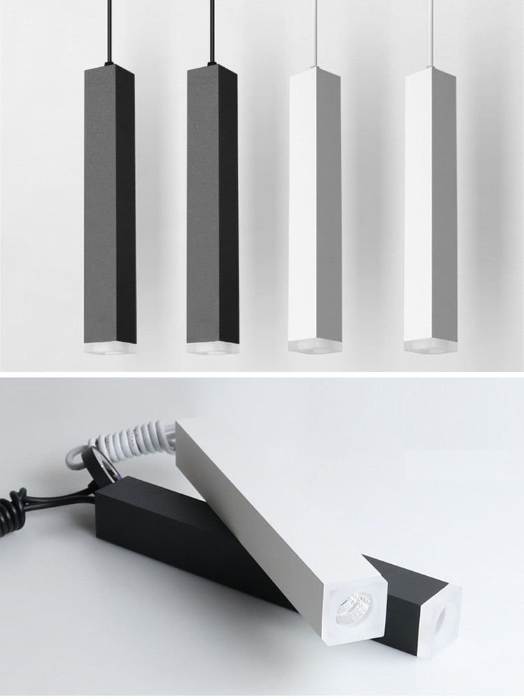 Elorra Cylinder Pipe LED Pendant Light Dimmable Aluminum - OpalDwell