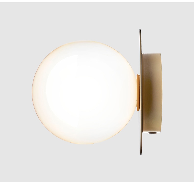 Globe Ceiling Light With Metal Plate | OpalDwell - OpalDwell