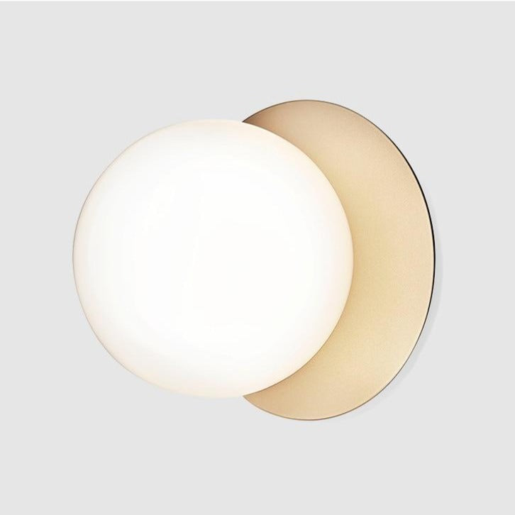 Globe Ceiling Light With Metal Plate | OpalDwell - OpalDwell