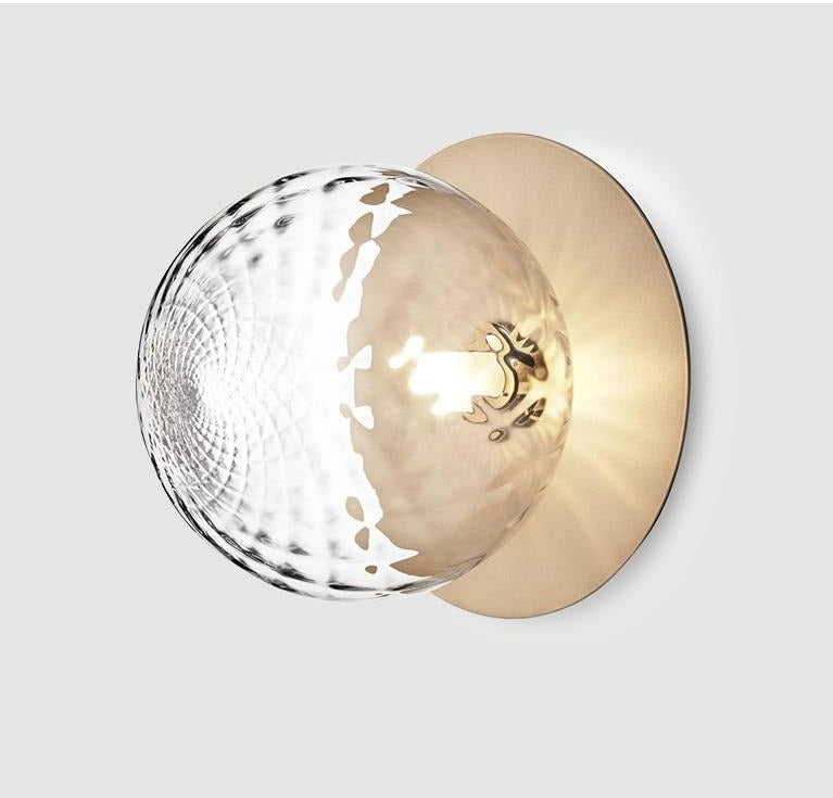 Globe Ceiling Light With Metal Plate | OpalDwell - OpalDwell