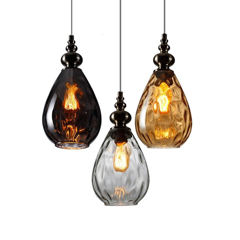 Arlena Drop Glass Pendant Lamp in Modern Nordic Style | OpalDwell - OpalDwell