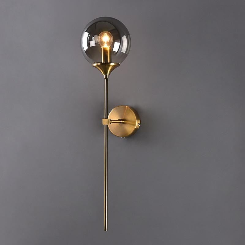 Glass Torch Wall Light in Brass | OpalDwell - OpalDwell