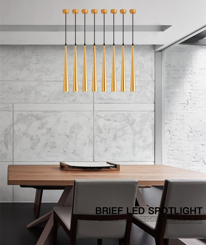 NovaCrest Cone LED Pendant Light | Modern Aluminum Fixture - OpalDwell