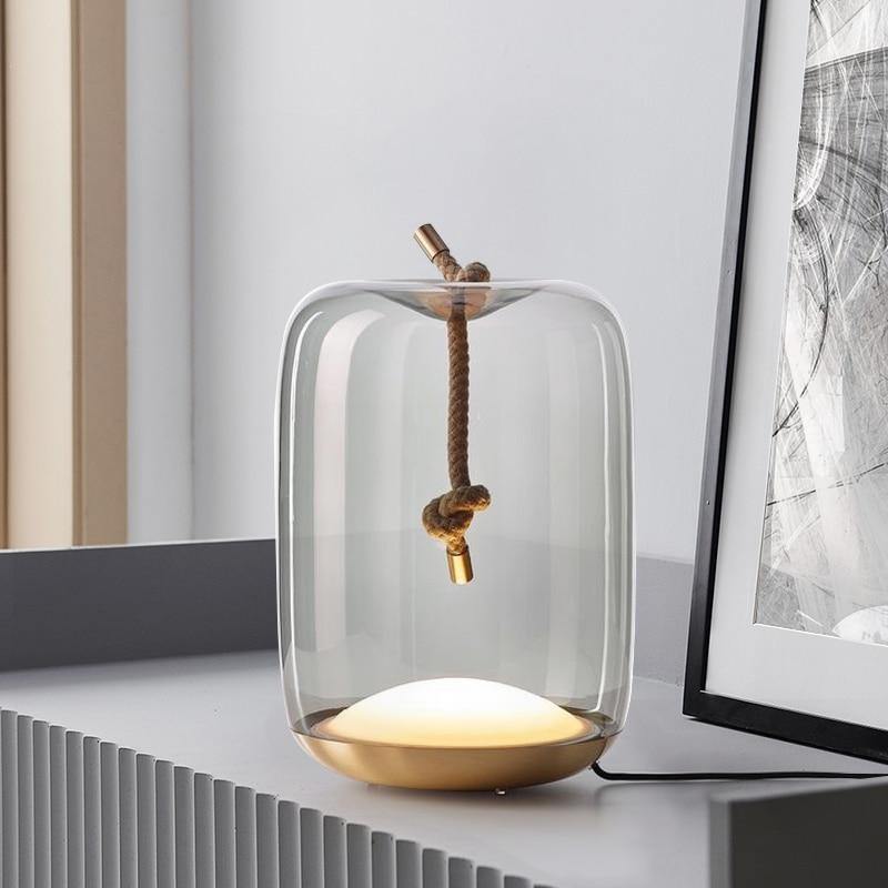 Skovra | Nordic Knotted Hemp Rope Table Lamp | OpalDwell - OpalDwell