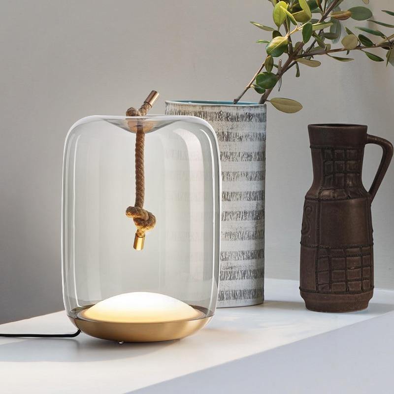 Skovra | Nordic Knotted Hemp Rope Table Lamp | OpalDwell - OpalDwell