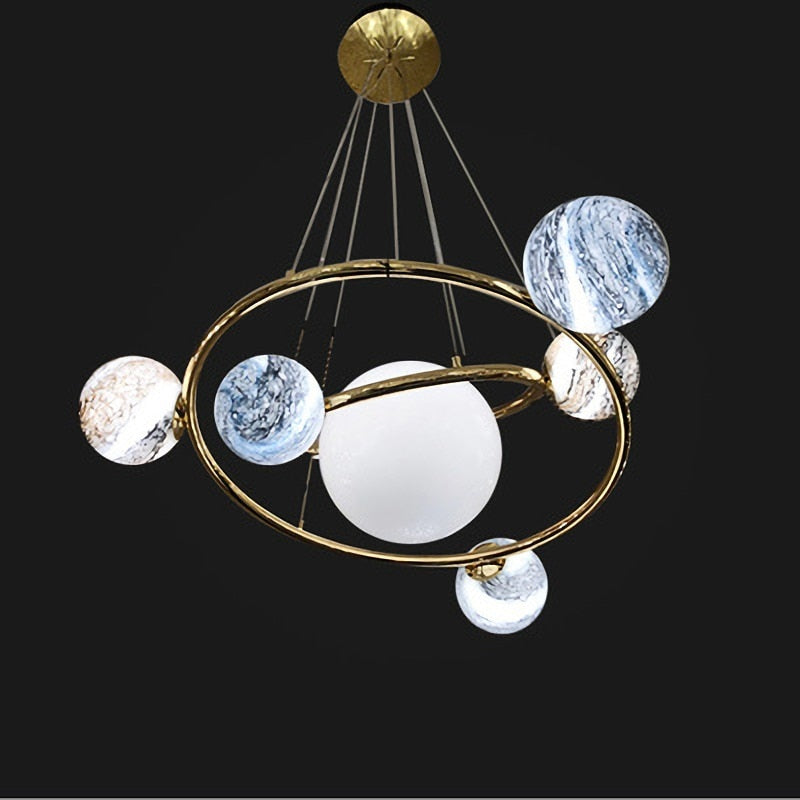 LumiSphere Designer Planet Chandelier | OpalDwell - OpalDwell