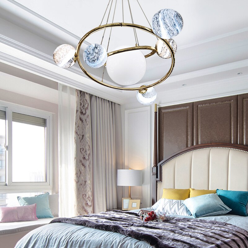 LumiSphere Designer Planet Chandelier | OpalDwell - OpalDwell